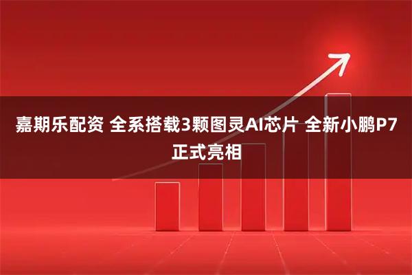 嘉期乐配资 全系搭载3颗图灵AI芯片 全新小鹏P7正式亮相