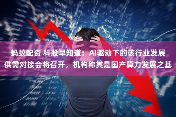 蚂蚊配资 科股早知道：AI驱动下的该行业发展供需对接会将召开，机构称其是国产算力发展之基