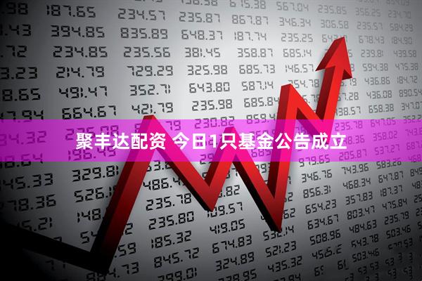 聚丰达配资 今日1只基金公告成立